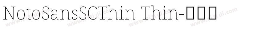 NotoSansSCThin Thin字体转换
